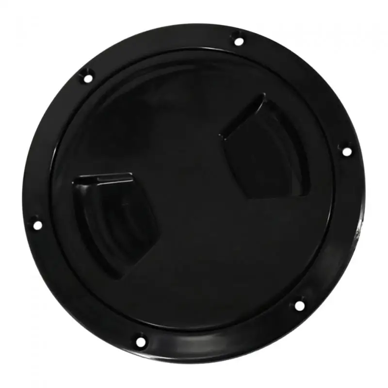 Marine Boat Kayak Canoe Circular Hatch Cover Deck Plates for Boats, Black, 5 inch