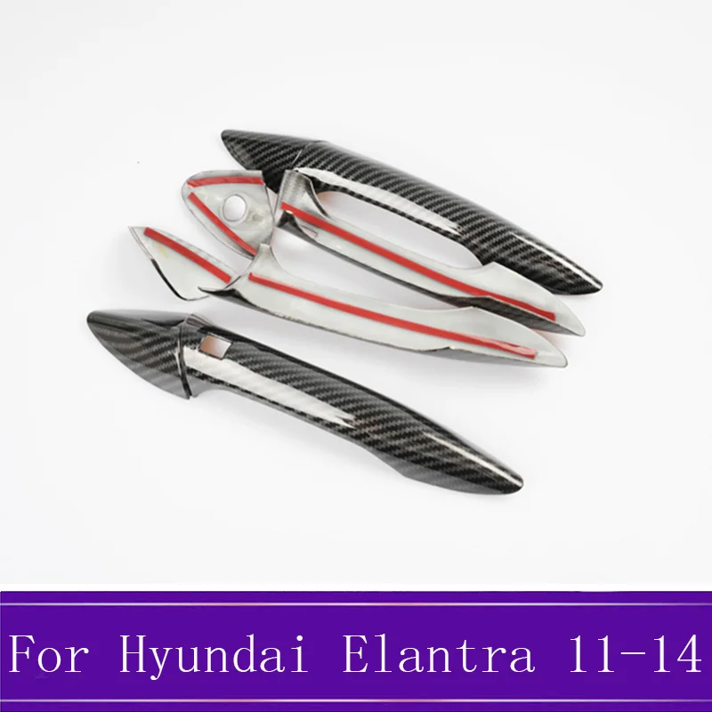 Для hyundai Elantra Avante 2011- хромированная боковая дверная ручка Крышка отделка Catch Frame Overlay Molding Grip Garnish аксессуары