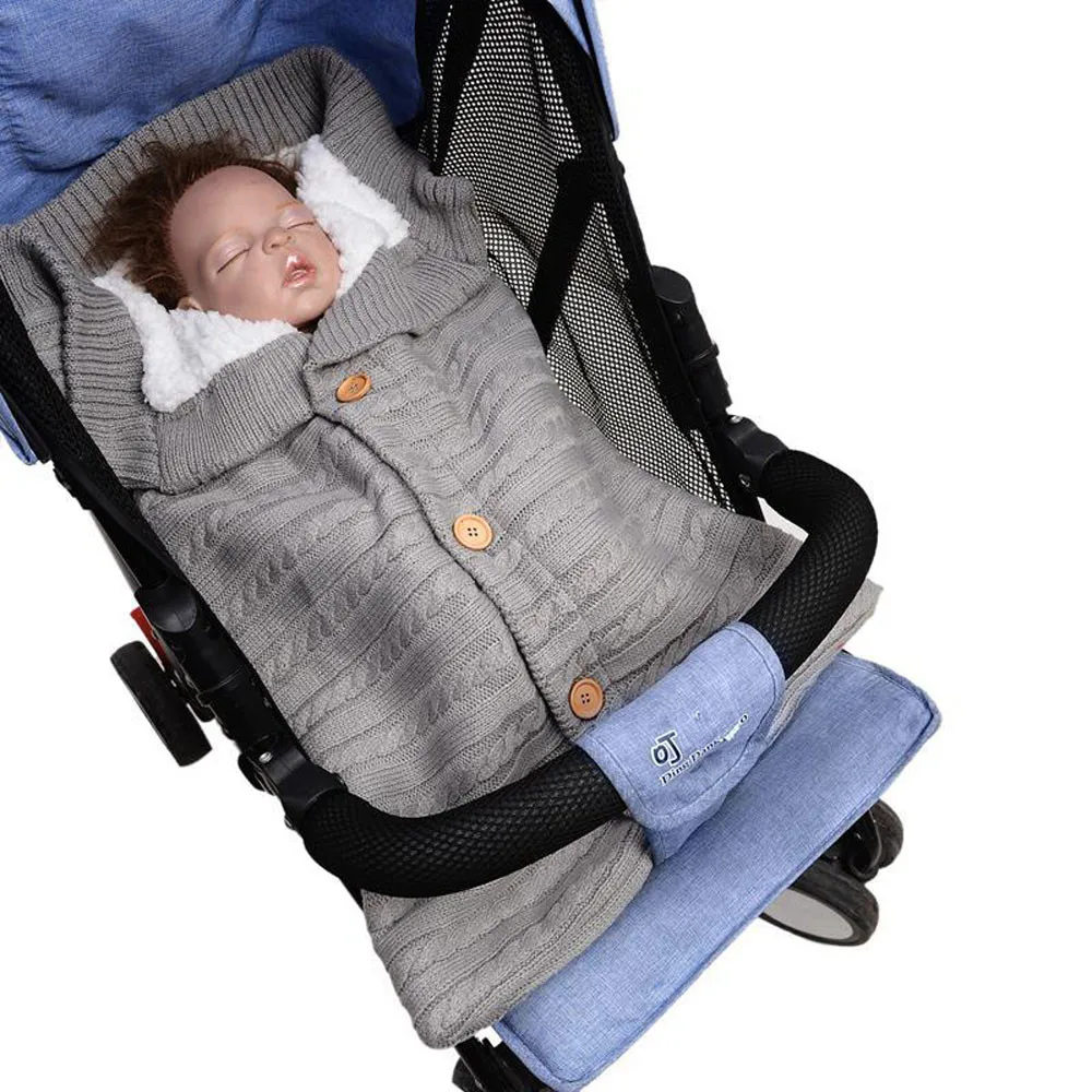 ARLONEET/вязаный спальный мешок для новорожденных и малышей; одеяло; зимний теплый спальный мешок для пеленания; бархатный теплый спальный мешок; CS19