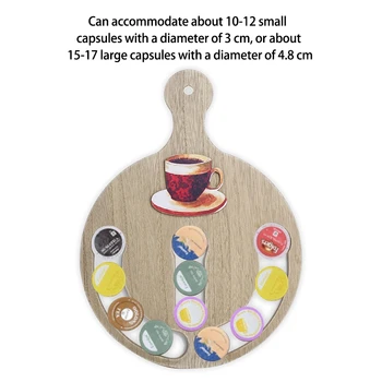 

2 Pack Wall Mount Wooden Coffee Capsule Holder 10-15 Cups Retro Coffee Pod Rack Coffee Capsule Dispensing Tower Stand