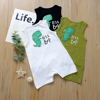 

Newborn Jumpsuit Newborn Infant Baby Boys Cartoon Dinasaur Letter Romper Bodysuit Clothes Outfits Newborn Clothes Baby Clothes