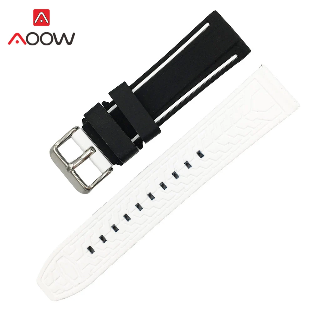 Premium Waterproof Soft Silicone Sport Watchband - Durable Replacement Strap