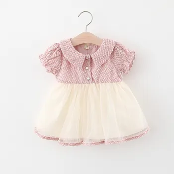 

2020 Summer Baby Girls Dress Kids Short Sleeve Puff Princess Dress