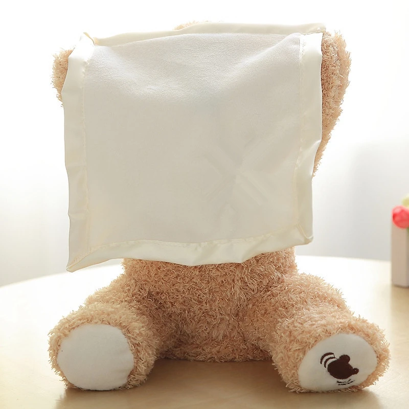 

Peek A Boo Teddy Bear Play Hide Seek Cute Electric Music Bear Plush Toy Lovely Cartoon Stuffed Kids Birthday Christmas Gift