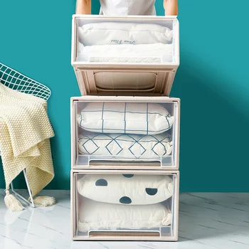 

Extra large plastic storage box Drawer type household finishing Wardrobe accessories clothing storage boxes cosmetic organizer