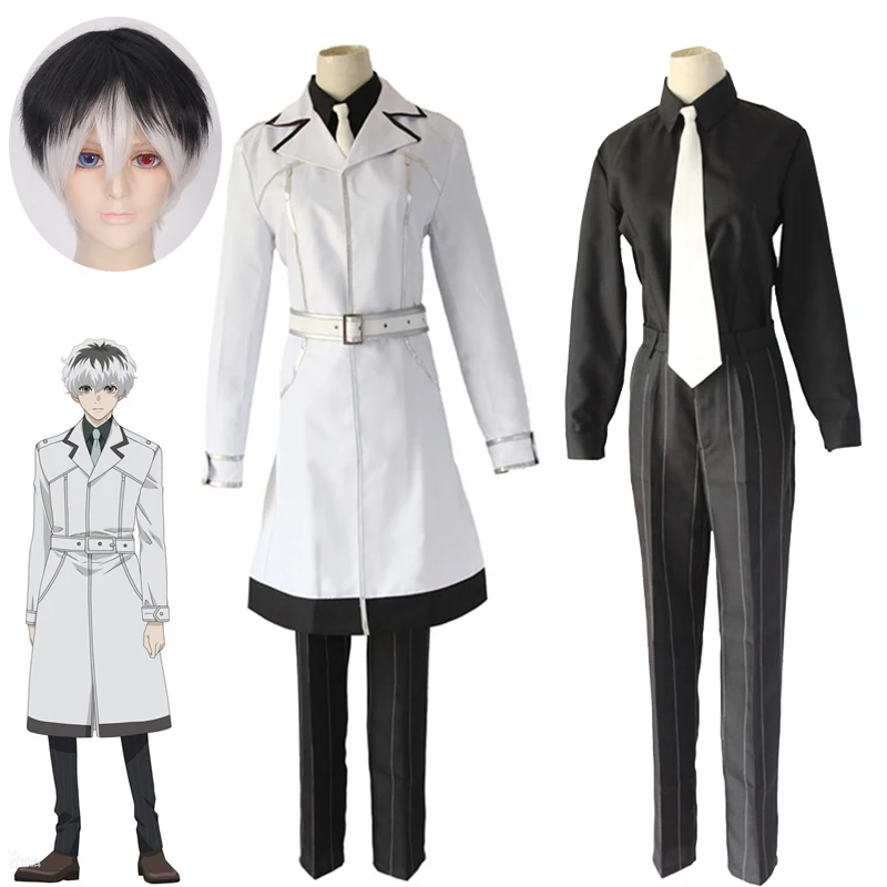 2019 японское аниме Токийский Гуль: re Косплей костюмы Сасаки хайсе Kaneki Ken Белый