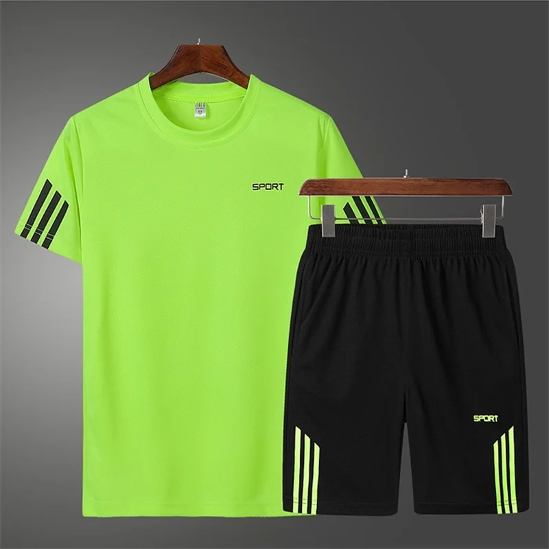 

2 Piece set Men's Sportswear Fitness Yoga Football Sportswear Running Jogging Training wear Fitness clothes Fashion Man's suit
