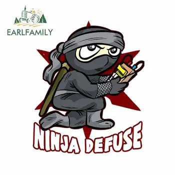 

EARLFAMILY 13cm x 10.7cm for NINJA DEFUSE Funny Car Stickers Anime Personality Decal Graphics Vinyl Car Wrap Decoration