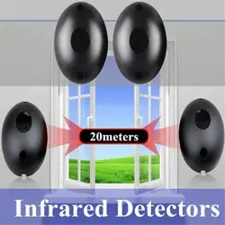 1pair 20m Single Beam Alarm Photoelectric Infrared Detector Security System Door Safety Infrared Photocells Home Safety1pair 20m