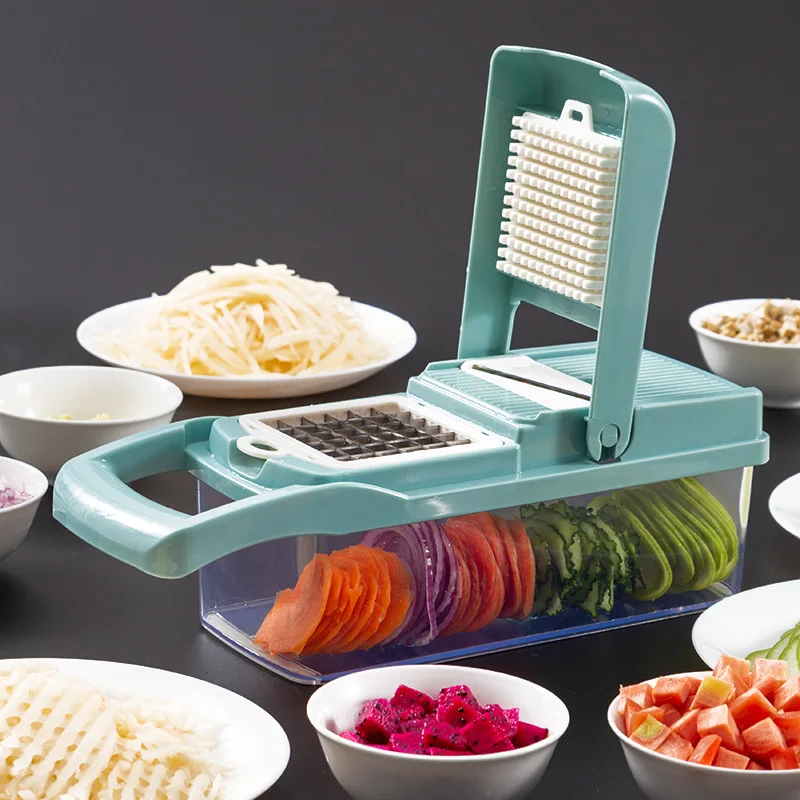 

Muti-function Fruits Vegetable Cutter Mandoline Garlic Grater Potato Cutter Carrot Slicer Onion Shredder Chopper Kitchen Gadget