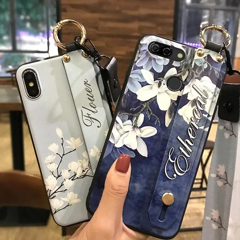 Грязеотталкивающий ремешок на запястье чехол для телефона ZTE V9 Vita Flower Series
