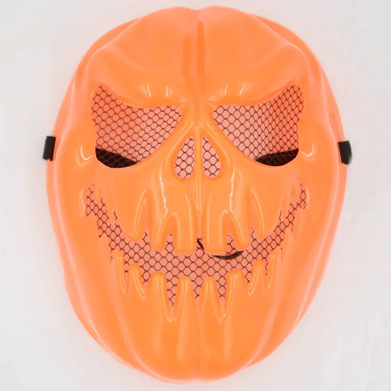 

1Pcs Classic Fashion Halloween Orange Scary Skull Sharp Tooth Mask Toys High Quality Creative Children DramaShow Villain Props
