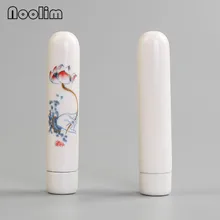 Ceramic Jingdezhen Hand-painted Lotus Tea Box Travel Mini Tea Cans Portable Sealed Storage Jar Small Exquisite Tea Caddy