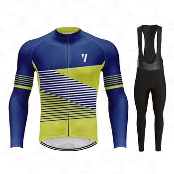 

2020 Spring Autumn Quick Dry Cycling Clothing with 19D Gel Pad Cycling Tights MTB Cycling Jersey Set Downhill Bike Uniform