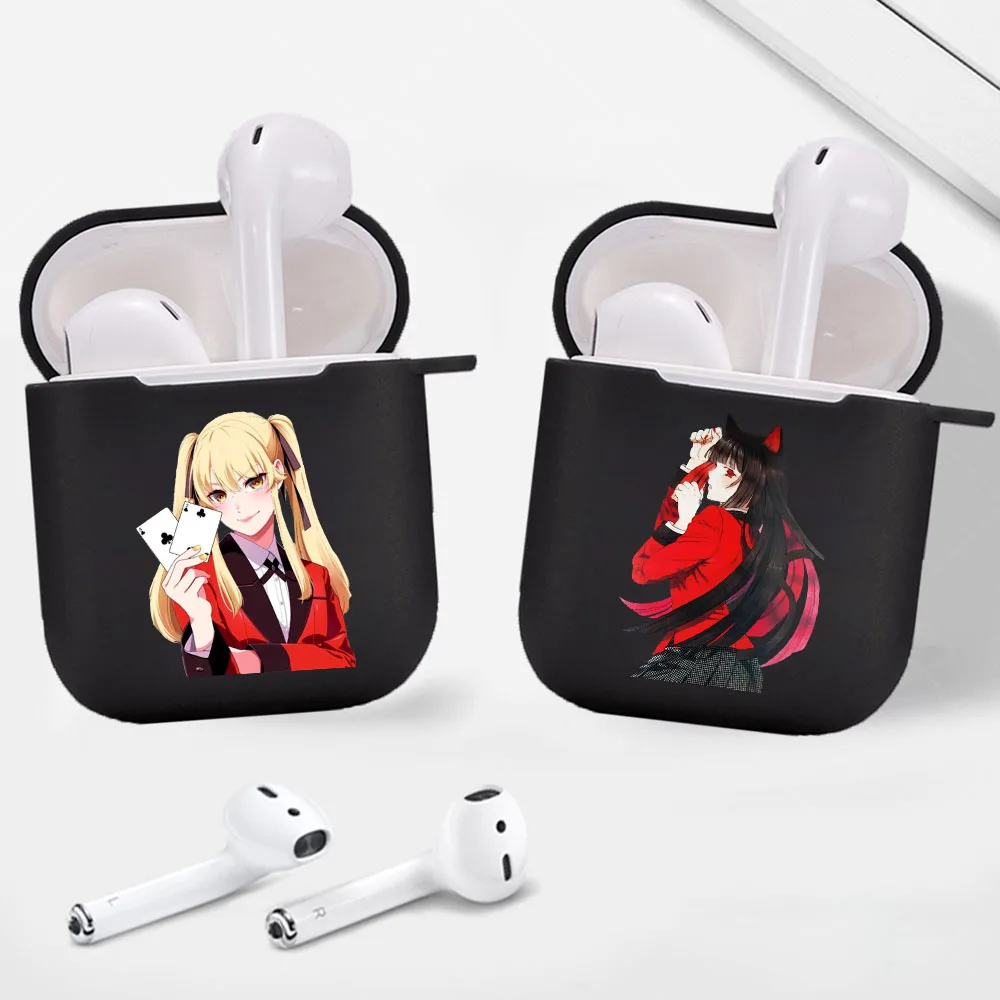 

New Anime Kakegurui Jabami Yumeko TPU Soft Earphone Case for Apple Airpods 1 2 Cover Wireless Earphone Coque Fundas