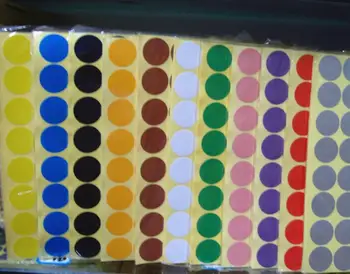 

720pcs 25mm Colorful Dot Round Paper Sticker for DIY Scrapbooking Crafts Making Notes Marks Game 15 sheets