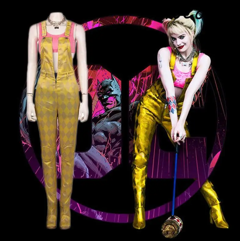 Карнавальный костюм Harley Quinn с Бэтменом птицами и фантастической эмалью для