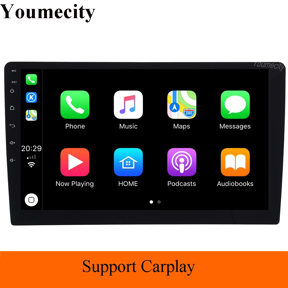 Top Octa Core 1din Android 9.0 car dvd gps navigation radio video player stereo universal radio car universal multimedia wifi IPS 3