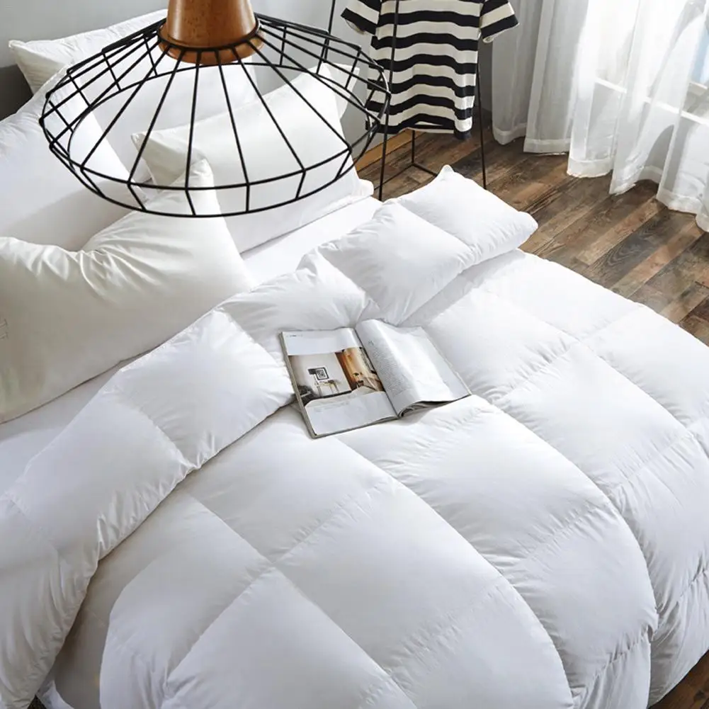 Роскошное пуховое одеяло с гусиным пухом, зимнее стеганое одеяло, стеганое одеяло, хлопковое покрывало, Твин Квин, полный размер, для дома, отеля