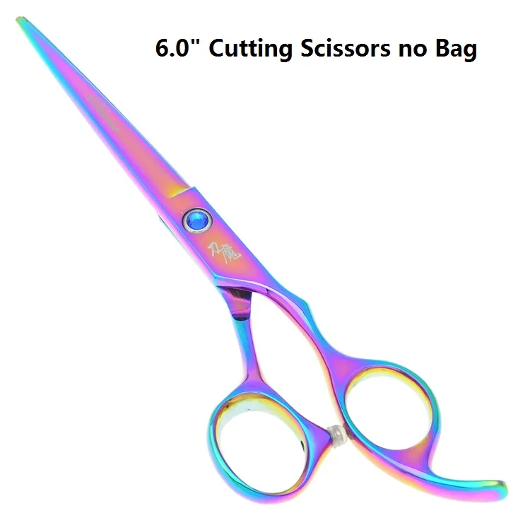 5," 6,0" профессиональный набор ножниц для волос Япония 440C парикмахерские ножницы салонные ножницы для резки ножницы с сумкой LZS0618 - Цвет: LZS0625 60 no bag