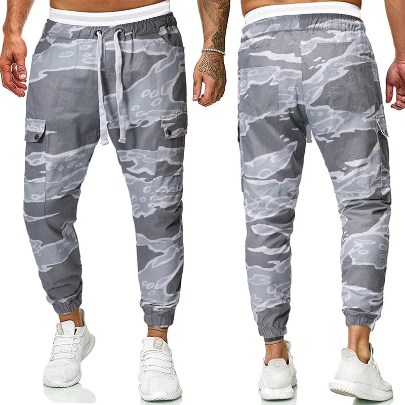 

Men Camouflage Casual Pants Multi-pockets Cargo Trousers Men's Casual Pants Counter Strike Cosplay Clothing 7137
