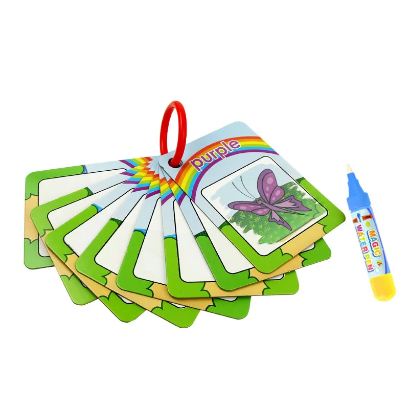 Многоразовые Волшебные водные карты для рисования, раскраска с водной ручкой, рисование, доска для рисования, развивающие игрушки для детей, подарок