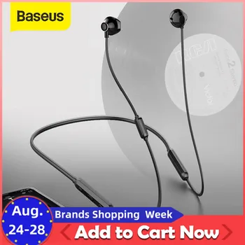 

Baseus Magnetic Bluetooth Earphone Wireless Sport Headphone Music Bass Earbuds Sweatproof with Mic Headset for All Mobile Phone