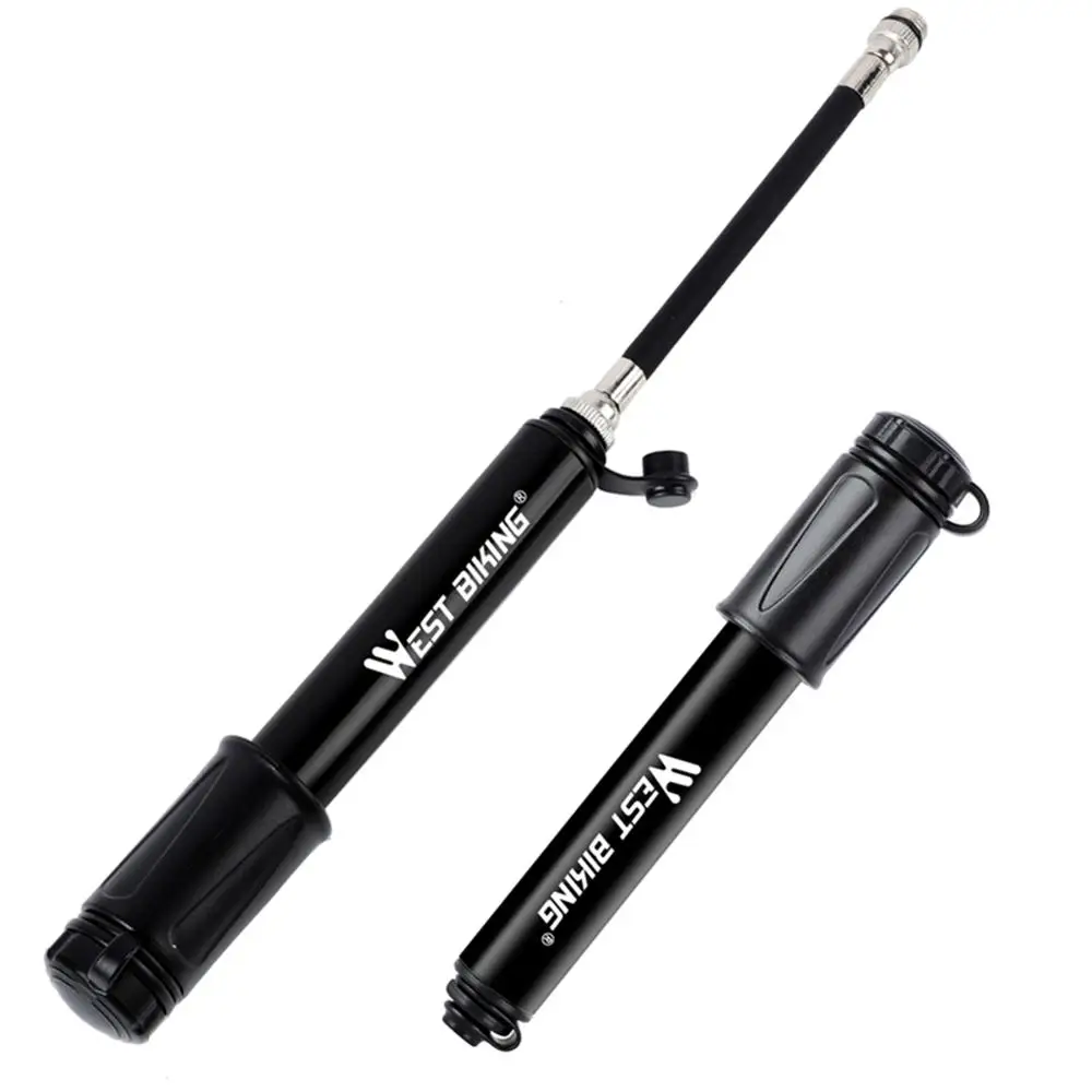 WEST BIKING мини велосипедный насос 100PSI Портативный MTB воздушный для шин со шлангом