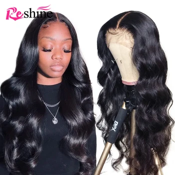 

Reshine 26inch Long Body Wave Lace Front Wig With Baby Hair 13x4 Lace Front Human Hair Wigs Remy Malaysian Body Wave Hair Wigs