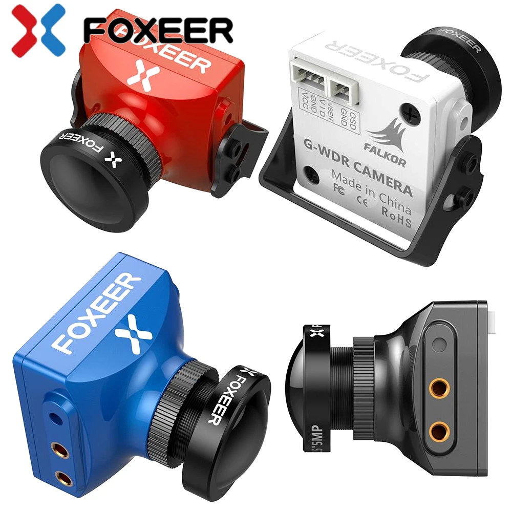 

Hot Foxeer Falkor FPV Camera 1200TVL 1/3 CMOS 4:3 / 16:9 PAL / NTSC Switchable G-WDR OSD For RC Racing Drone