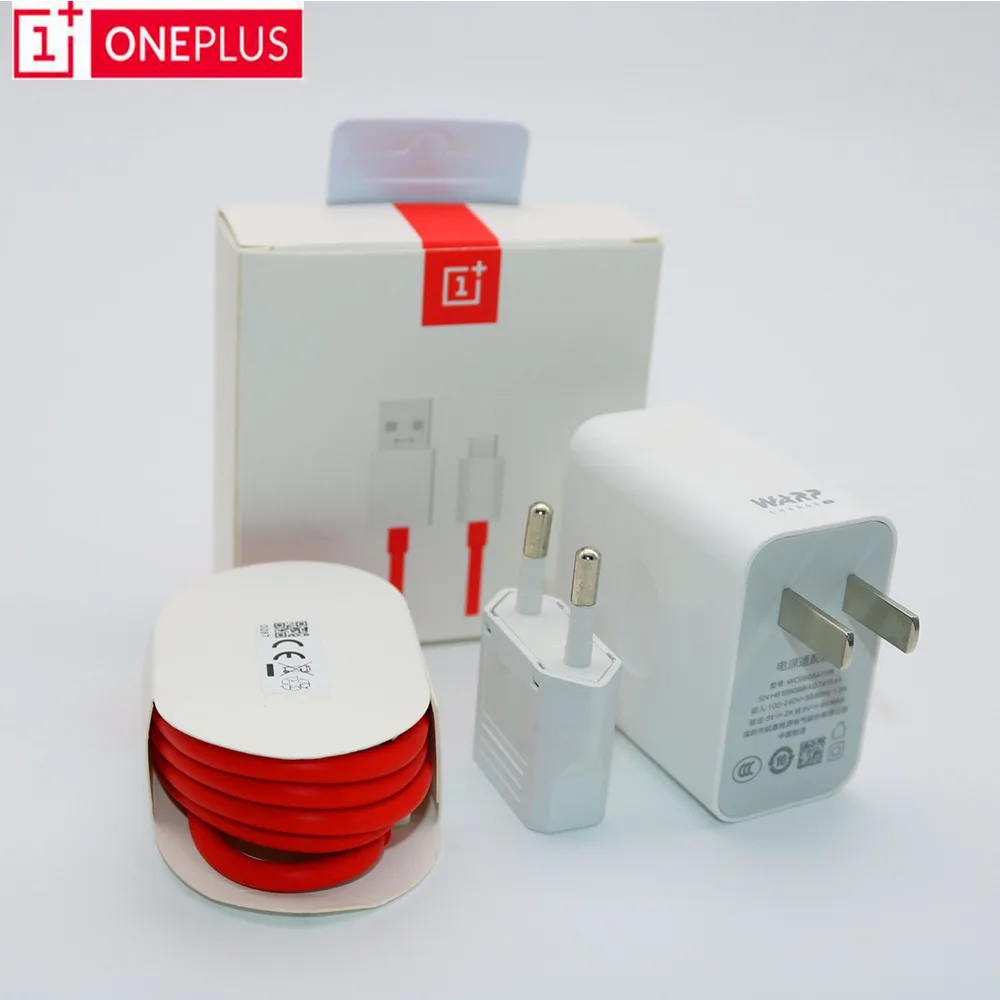 

Original OnePlus Warp Charge Adapter Warp 30W EU Charger EU US Charger Cable Quick Charge 30W For OnePlus 7 Pro