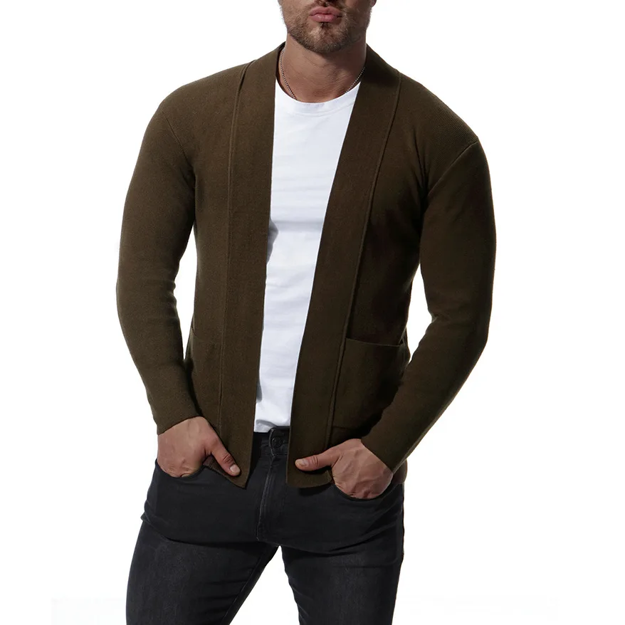 

2019 Autumn New Style MEN'S Cardigan Coat Men'S Wear Europe And America Fashion Mid-length Sweater Xym021