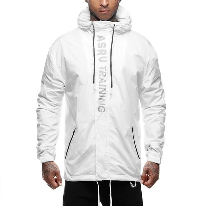 

ASRV Windbreaker Men Casual Spring Autumn Lightweight Jacket New Arrival Hooded Contrast Color Zipper up Jackets Outwear Cheap