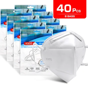 

40pcs kn95 Face Mask mascarillas masque Mouth Masks mascheria Mask Anti-Dust Filter 95% Breathable Disposable pm2.5 respirator