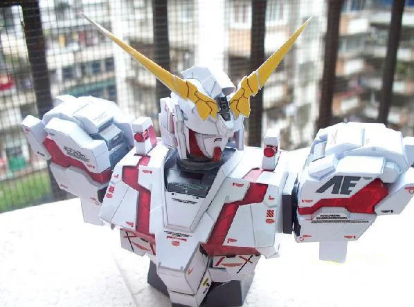 Rx-0 Gundam единорог Gundam бюст Бумажная модель ручной работы DIY студентов