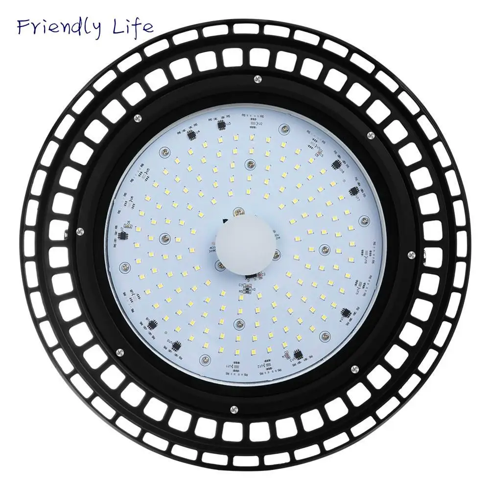 

HOT 220V 100W UFO High Bay Light LED Mining Lamp IP54 2835 Lamp Beads Industrial Lighting Light Ceiling Spotlight For Warehouse