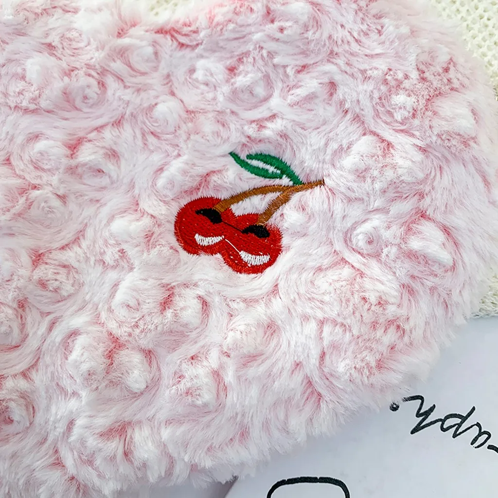 Модная Наплечная Сумка в форме сердца, Женская однотонная плюшевая сумка-мессенджер, сумки через плечо для девочек, милый розовый кошелек на молнии для телефона