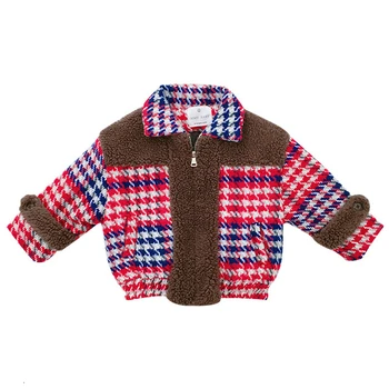 

1 2 3 4 5 Years Toddler Kids Jackets Autumn Winter Thicken Plaid Lambswool Snow Wear For Boys Korean Children Outwear 2019 New