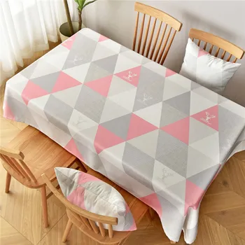 

Triangular pattern Tablecloth Living Room Dining Table Decorative Tablecloth Waterproof Oil Resistant Tablecloth