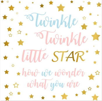 

8x8FT Twinkle Little Stars White Wall Custom Backgrounds Photo Studio Backdrops Vinyl 240cm x 240cm