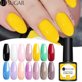 

UR SUGAR 7.5ml Yellow Series Gel Nail Polish Nail Color Soak Off UV Gel Varnish Semi-Permanent Nail Art varnish LED Gel DIY