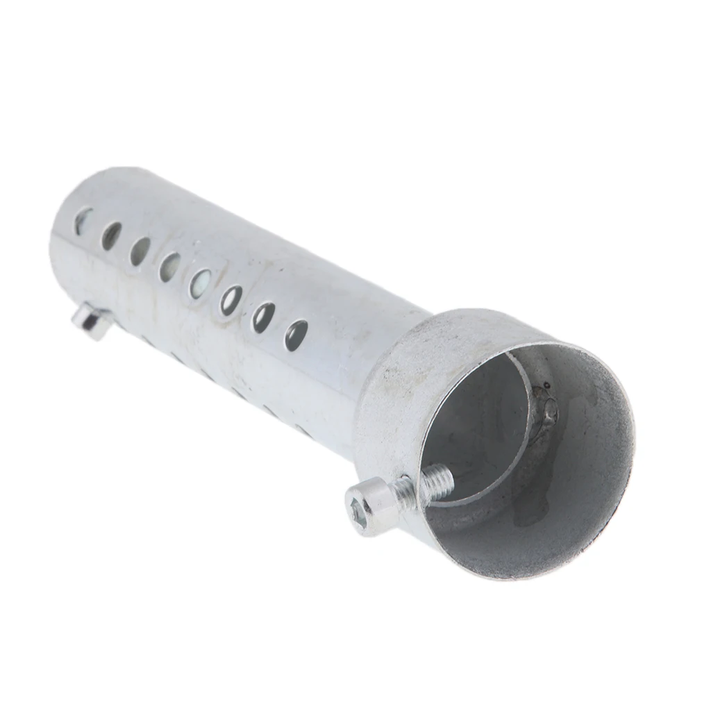 35mm Silver Stainless Steel Motorcycle Exhaust Can Muffler Insert Baffle DB Killer Silencer Adjustable