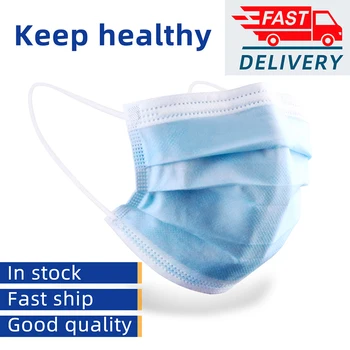 

Anti-Pollution 3 Layers Filter Mask Dust Protection Face Masks Safety Breathable Nonwoven Elastic Earloop Disposable Mouth Mask