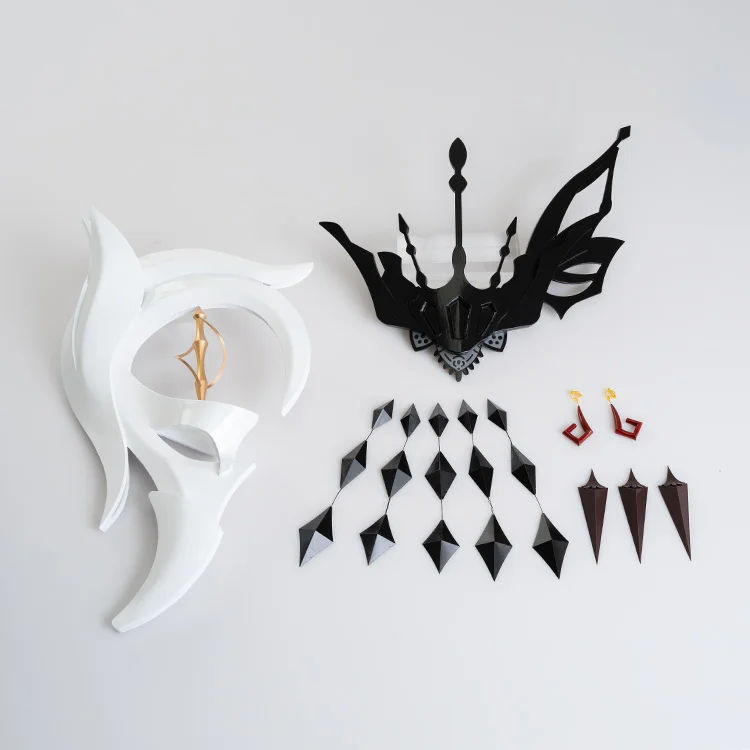 

Game Genshin Impact Fatui Executive Officer La Signora Headwear Earrings Neck Props Accessories NPC Cosplay Props