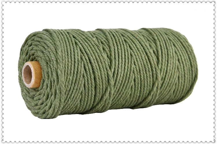 3mm Colorful Cotton Macrame Cord Rope Beige Twisted Cord Craft Macrame String DIY Home Textile Wedding Decorative supply 110yard 