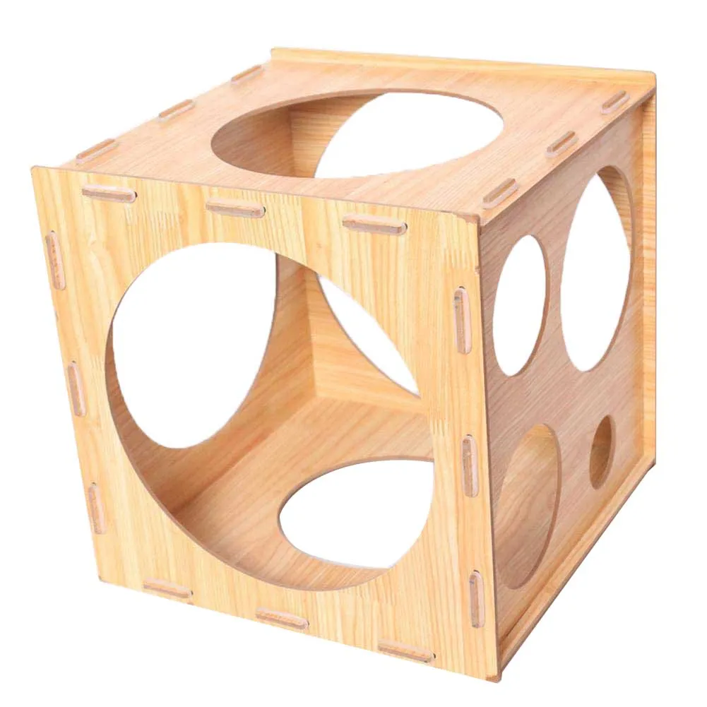 

9 Holes Wedding Measurement Party Wooden Arch Birthday DIY Balloon Sizer Box Tool Toy Durable Decoration Practical