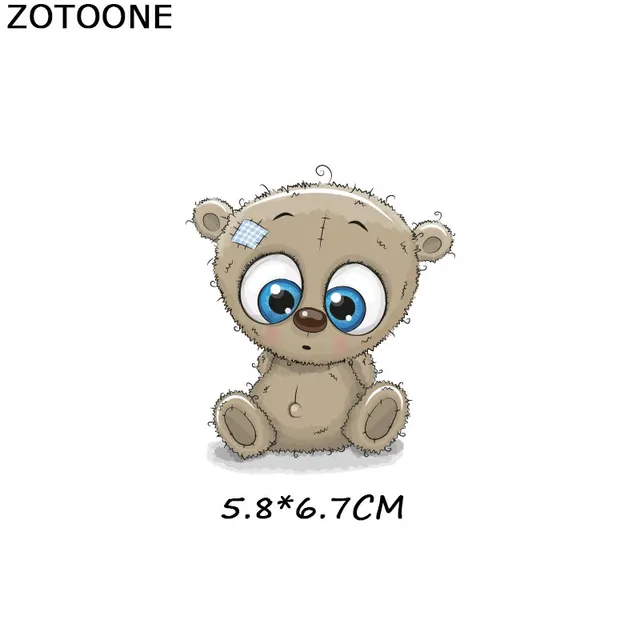 ZOTOONE Cute Cartoon Animal Patches Heat Transfer Iron on Patch for T-Shirt Children Gift DIY Clothes Stickers Heat Transfer G 1094