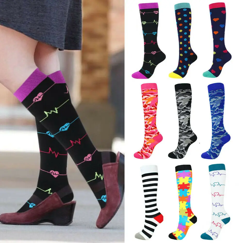 

Compression Socks For Women Men 21-59CM Medical Nursing Travel Crossfit Gift