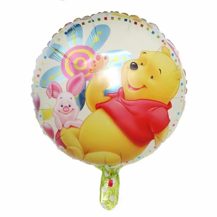 pooh 2 шт. мини-шары из фольги для животных украшения для дня рождения Детские шарики для рыбки надувные игрушки Детские шарики для вечеринки - Цвет: pooh