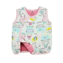 Осенне-зимний жилет для новорожденных от 0 до 3 месяцев, майки из чистого хлопка для малышей, толстая стеганая внутренняя одежда, детская одежда, 3-6/60